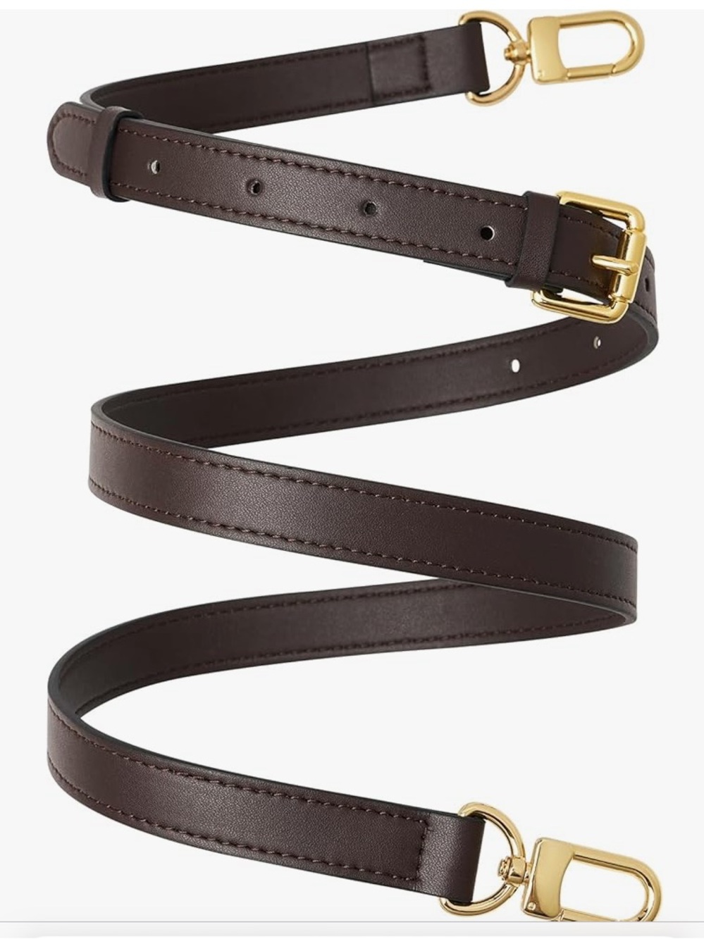 Vachetta Leather Dark Brown Adjustable Replacement Strap